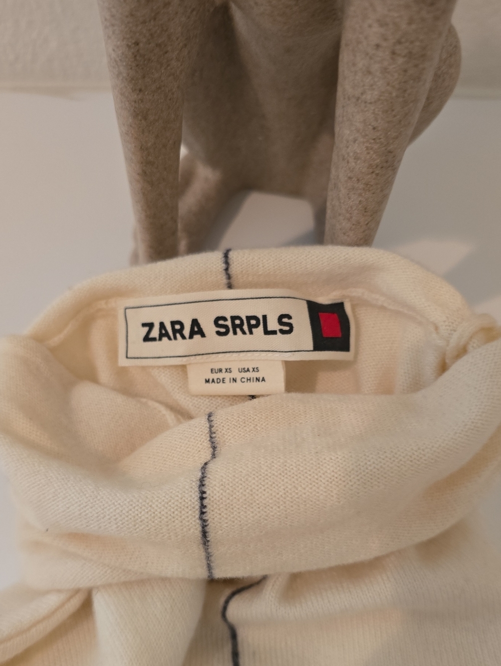 Zara Surplus Cream Turtleneck Sweater